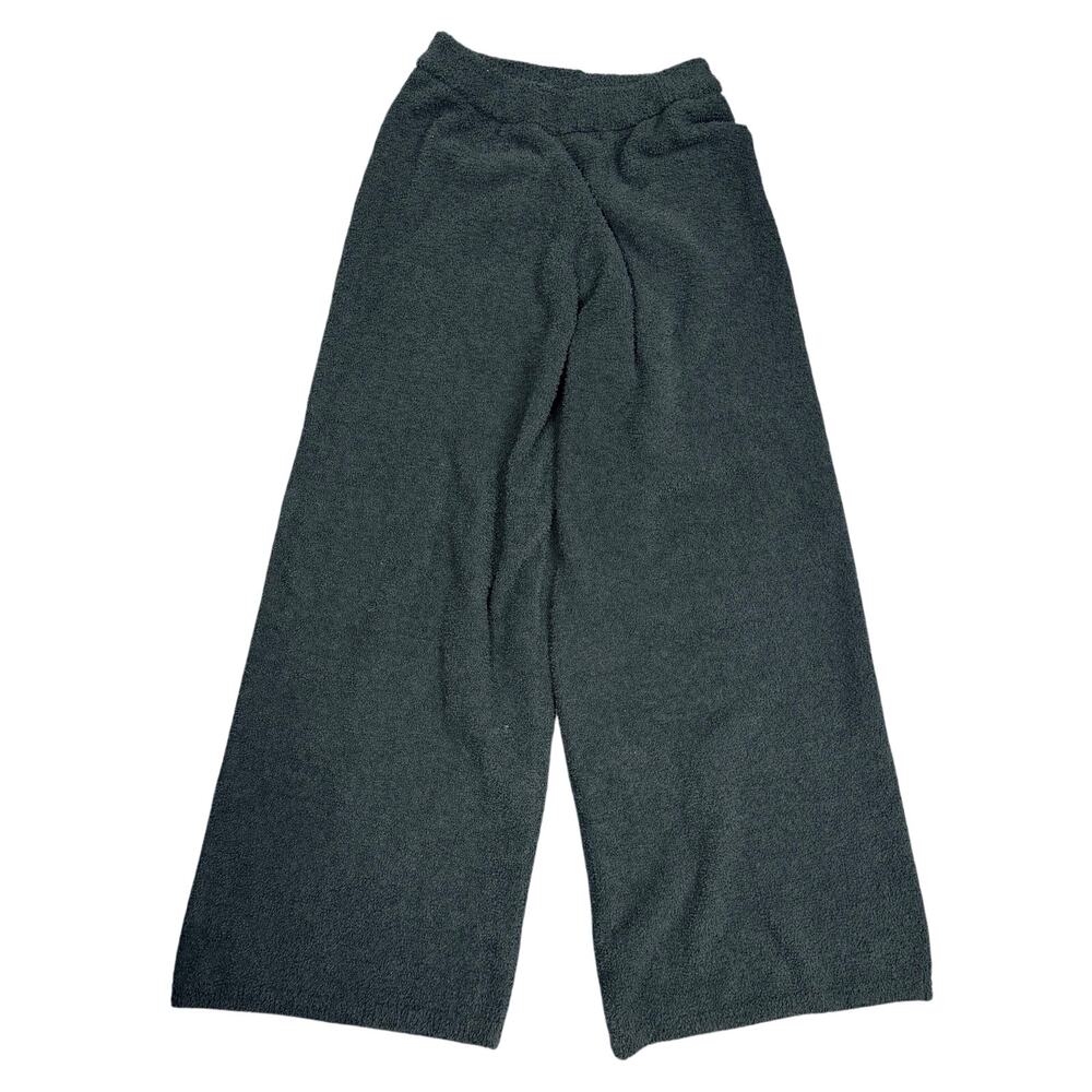 Natural Life Fuzzy Teddy Pant Sweats Wide Leg Lounge Blue/Gray Medium
